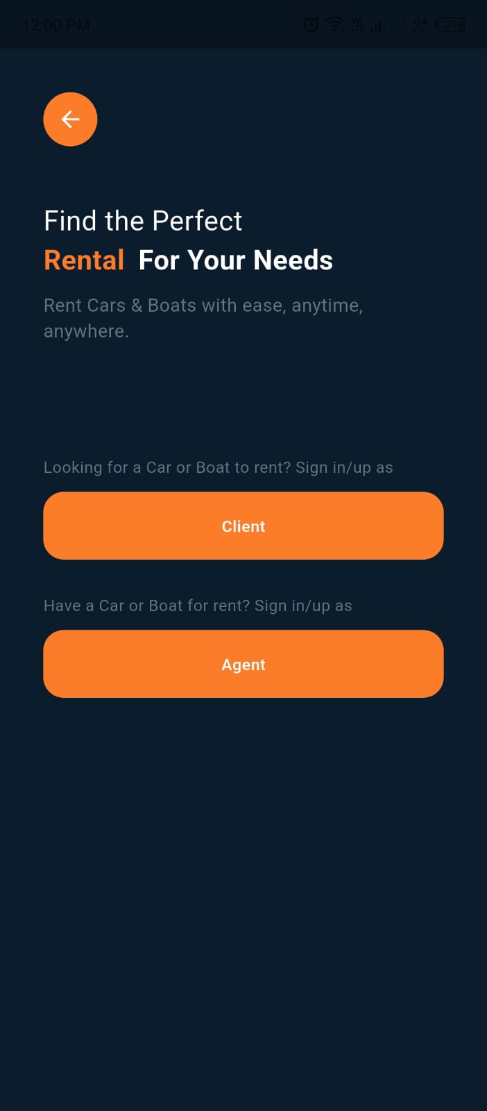 Sign Up Screen